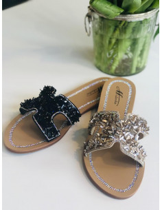 SANDALS WITH GLITTER